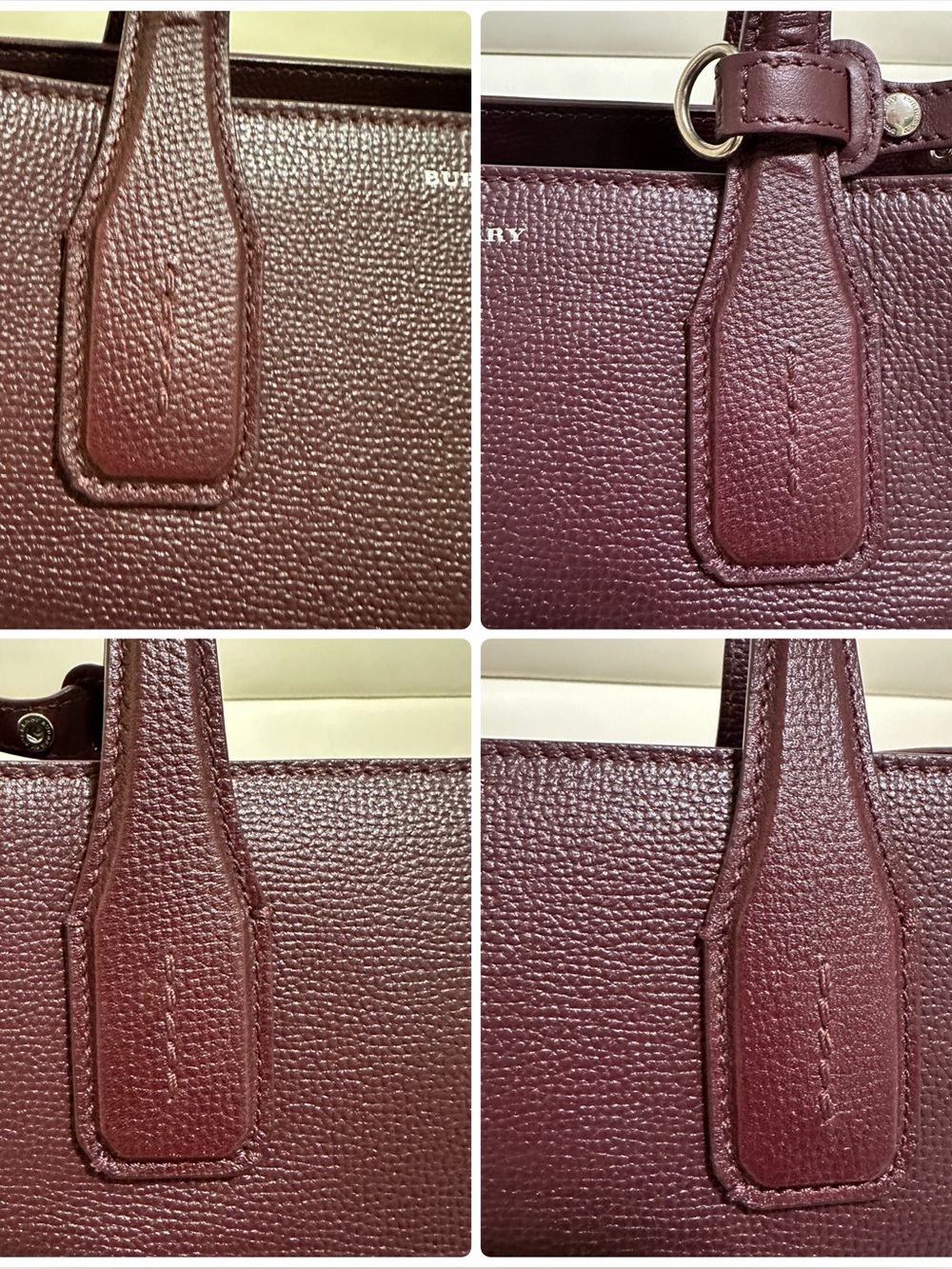 Burberry Banner Tote Bag in Burgundy Leather - Picture 6 of 15